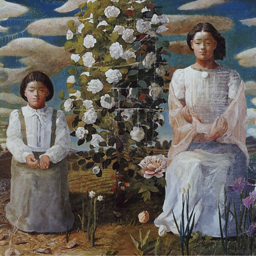 「時禱図」 1985年 M200号 油彩・テンペラ 個人